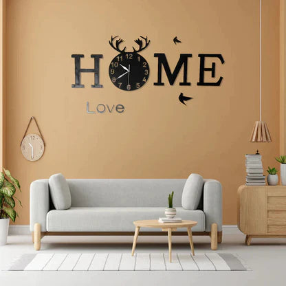 Home Clock with Black Dial DECOR DARBARS