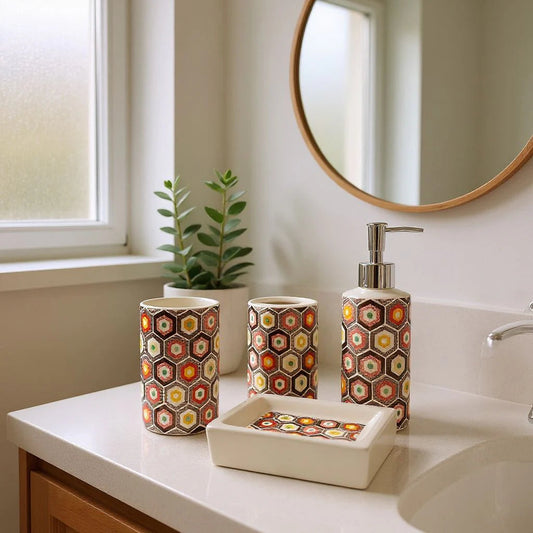 Blooming Radiance Bathroom Set DECOR DARBARS