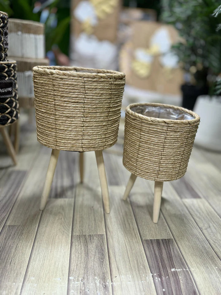 Cane Tripod Planter DECOR DARBARS