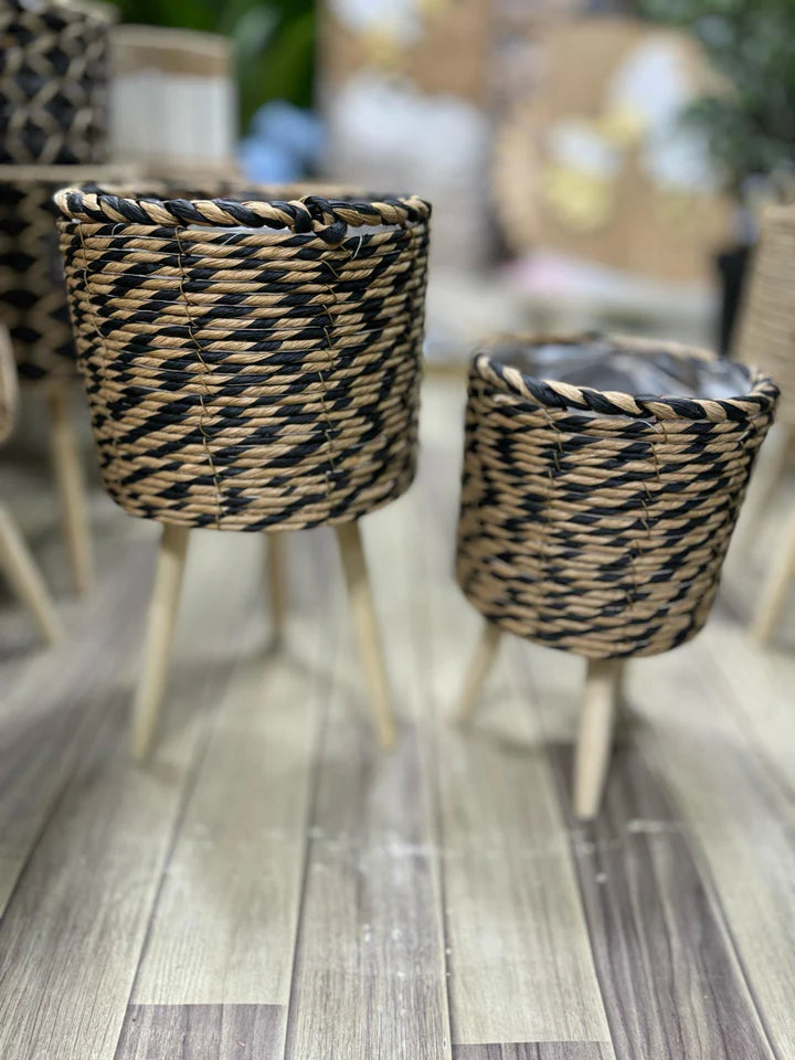 Cane Tripod Planter DECOR DARBARS