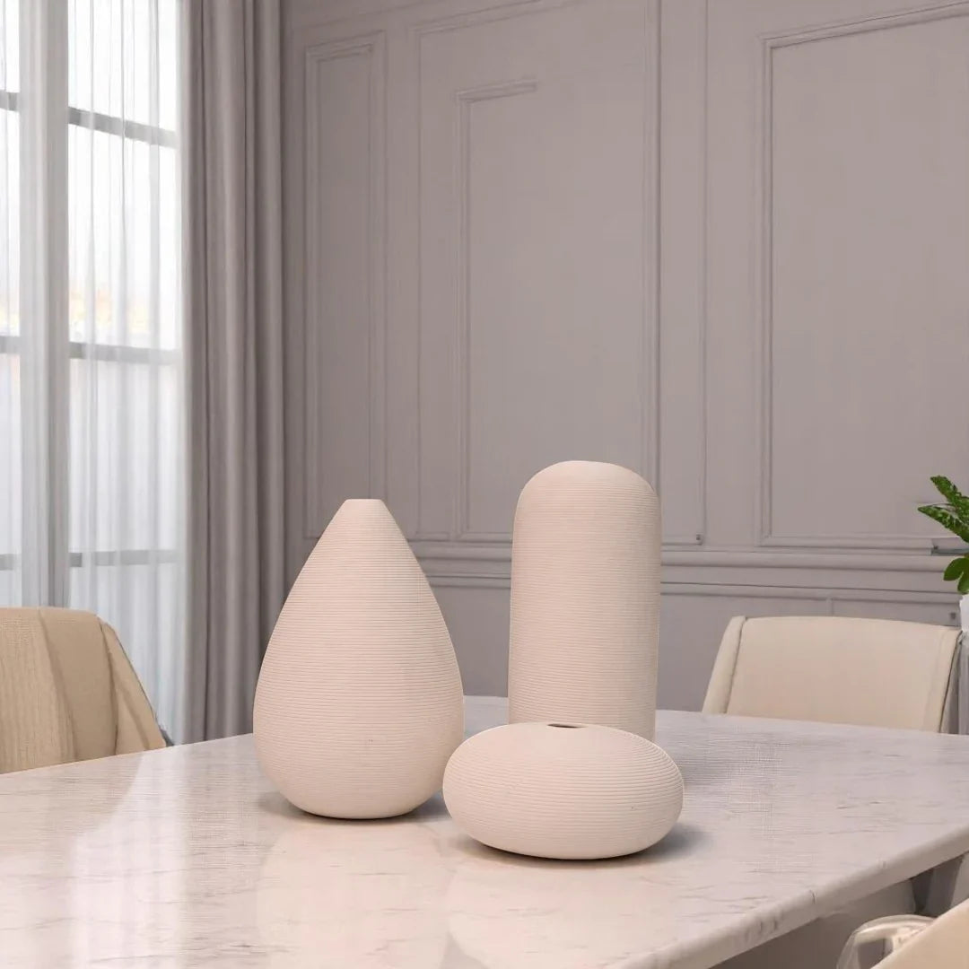 Luna Form Trio Ceramic Vases DECOR DARBARS