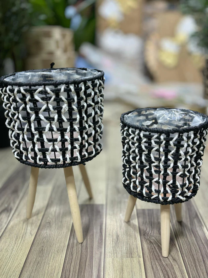 Cane Tripod Planter DECOR DARBARS