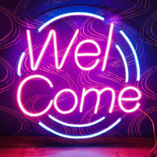 Welcome LED Neon Sign DECOR DARBARS