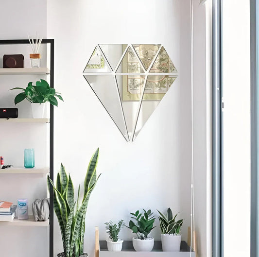 Acrylic Diamond Mirror Wall Sticker DECOR DARBARS