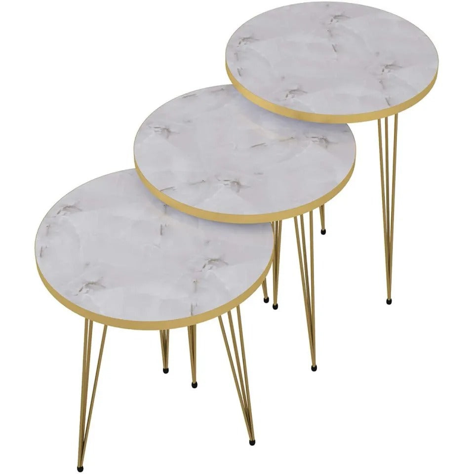 Modern Coffee Table – Nesting End Table & Side Table Set for Stylish Living DECOR DARBARS