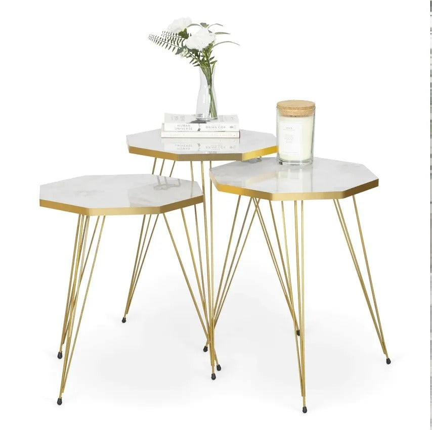 Modern Coffee Table – Nesting End Table & Side Table Set for Stylish Living DECOR DARBARS