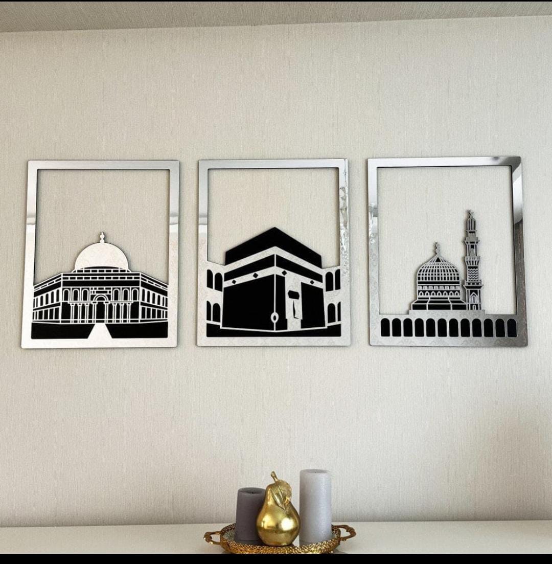 Set Of Masjid Al Aqsa, Masjid Al-Haram & An-Nabawi Islamic DECOR DARBARS