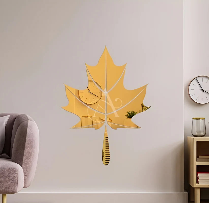 Wall Acrylic Autumn Leaf Mirror Wall DECOR DARBARS