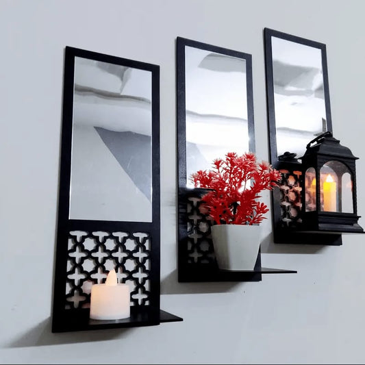 3 Piece Plant & Candle Holder Set DECOR DARBARS