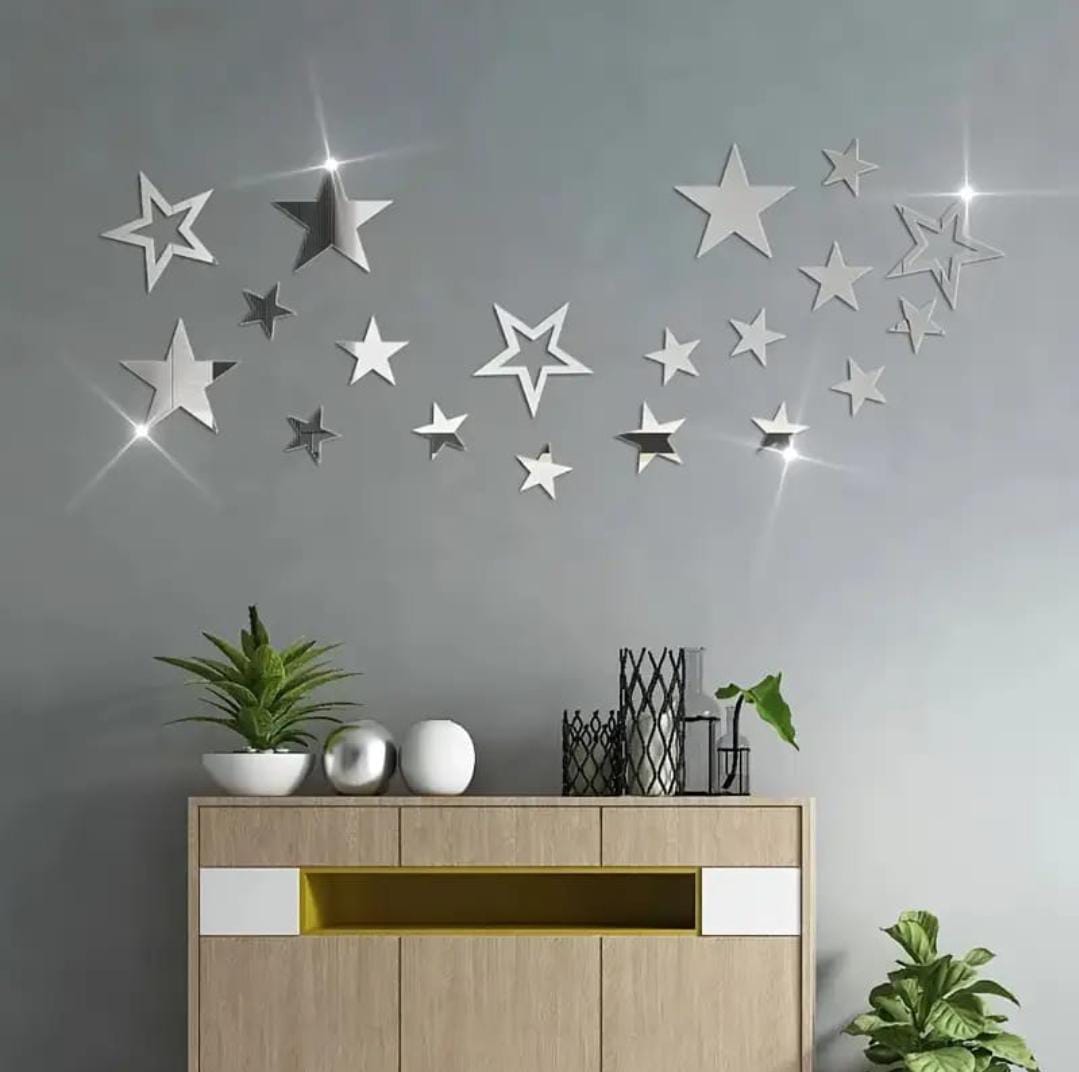 Acrylic Stars Mirror Wall Sticker DECOR DARBARS