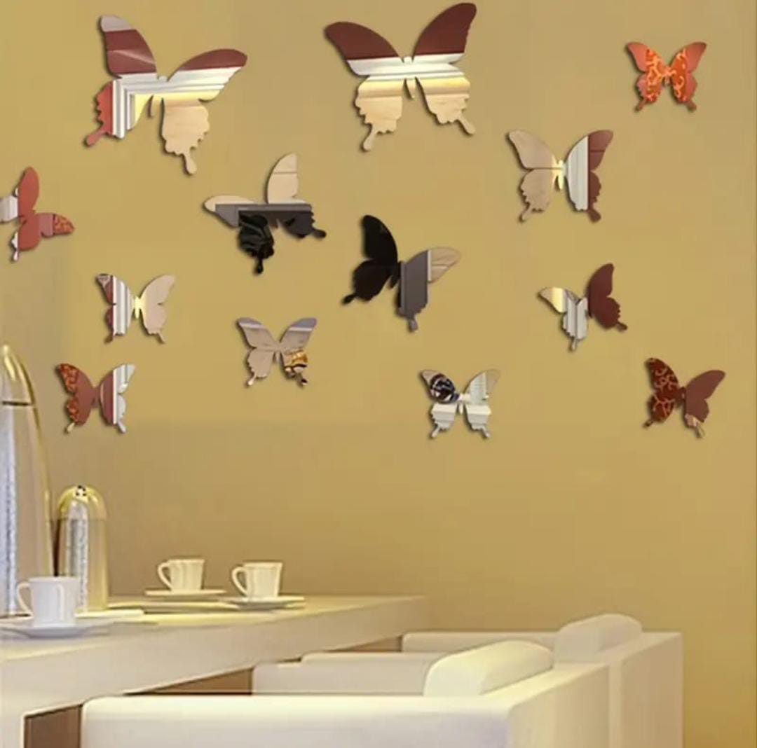 Acrylic Butterfly Mirror Wall Sticker DECOR DARBARS