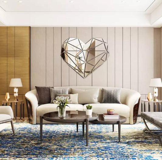 Acrylic Heart Mirror Wall Sticker DECOR DARBARS