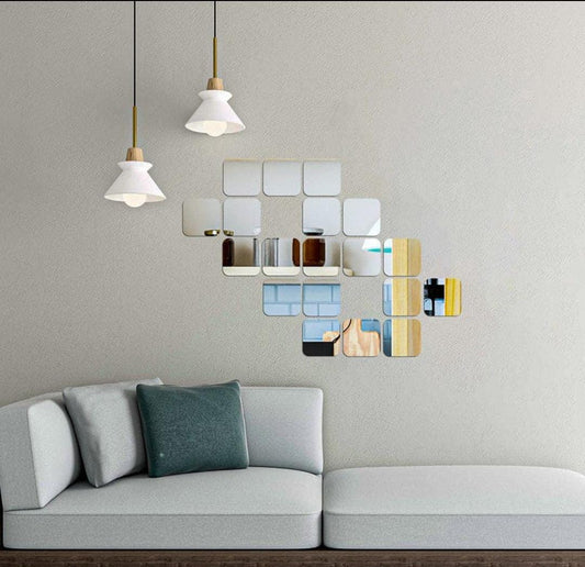 Acrylic Square Mirror Wall Sticker DECOR DARBARS