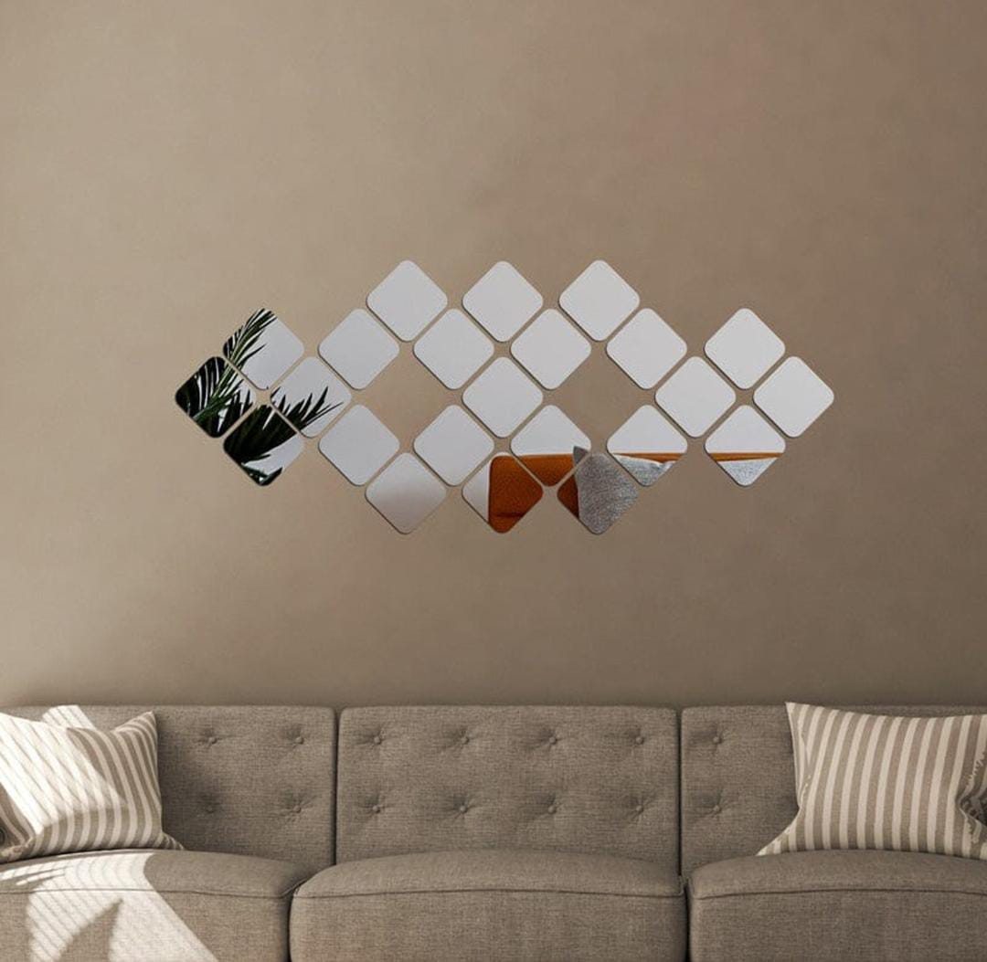 Acrylic Square Mirror Wall Sticker DECOR DARBARS