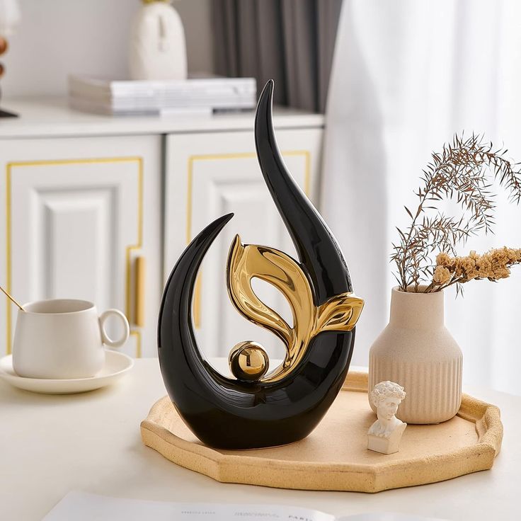 Modern Art Ceramic Statue Living Room Decor DECOR DARBARS