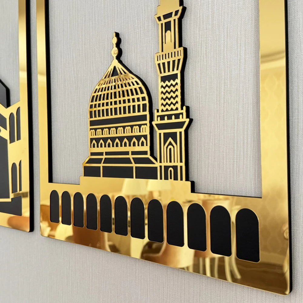 Set Of Masjid Al Aqsa, Masjid Al-Haram & An-Nabawi Islamic DECOR DARBARS