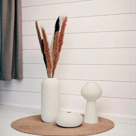 Bouquet Eucalyptus White Ceramic Vases