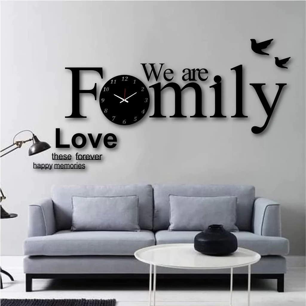We are Family Clock with White Dial Decor Darbars