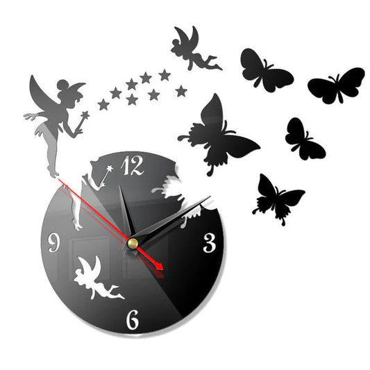 Fairy Clock Black DECOR DARBARS