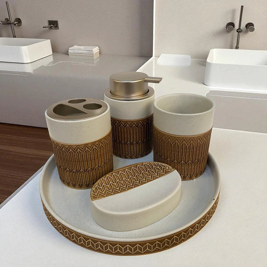 Terra Luxe Ceramic Bathroom Set DECOR DARBARS