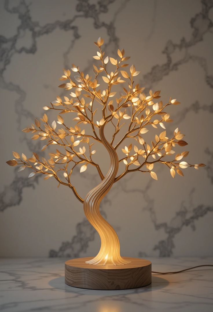 Elegant Bonsai Tree Night Light for a Cozy Interior DECOR DARBARS