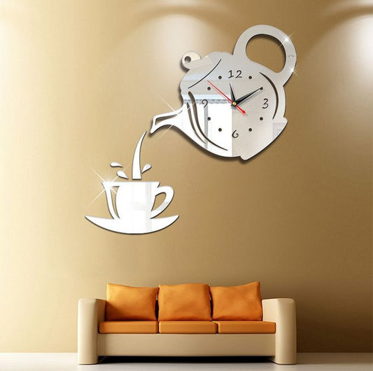 A coffee-themed kitchen wall clock is the perfect addition to any coffee lover's kitchen.